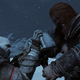 Kratos and Thor fight in God of War Ragnarök.